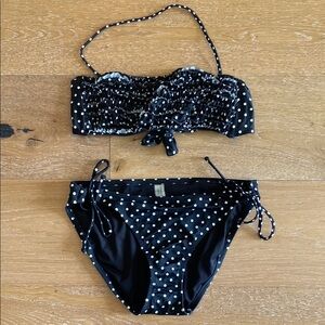 VICTORIAS SECRET Black & White polka dot bikini (L/D cup) NEW!!